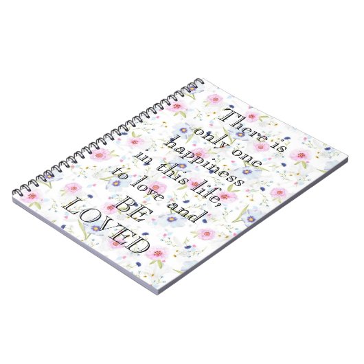 Phantastisch rosa Farbe mit Liebe eines Zitat-Note Notizblock (Linke Seite)