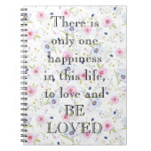 Phantastisch rosa Farbe mit Liebe eines Zitat-Note Notizblock (Vorderseite)