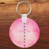 Phantastisch rosa Farbe Schlüsselanhänger (Vorderseite)