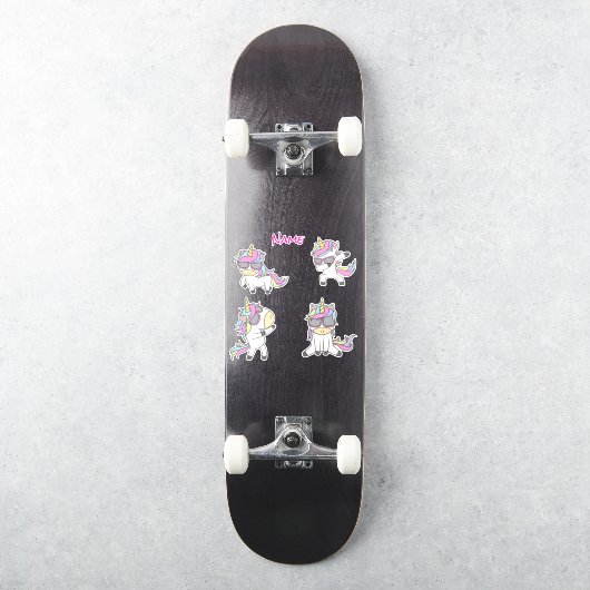 Phantastisch Rosa Niedliche Einhörnchen Aufkleber (Skateboard)