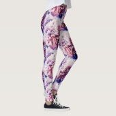 Phantastisch Rosa Rose Chrysanthemum Blume Legging Leggings (Rechts)