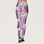 Phantastisch Rosa Rose Chrysanthemum Blume Legging Leggings (Rückseite)
