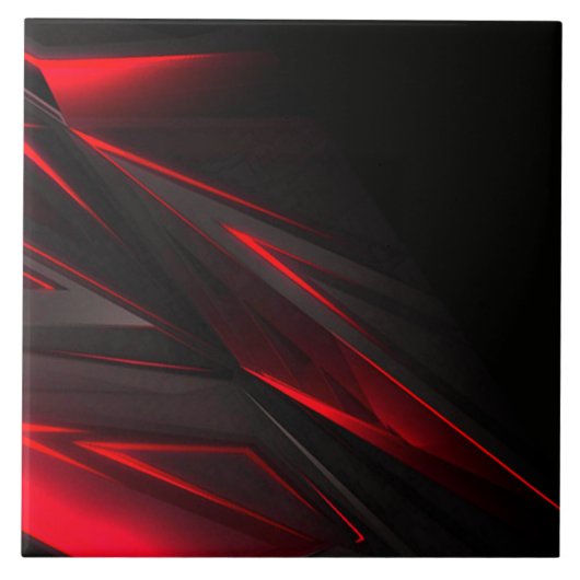 Phantastisch rot bis zum Punktabstraktdesign Fliese (Vorderseite)