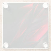 Phantastisch rot bis zum Punktabstraktdesign Glasuntersetzer (Rückseite)