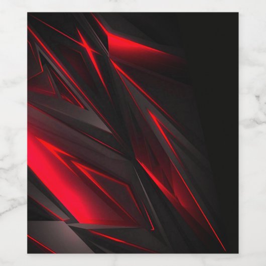 Phantastisch rot bis zum Punktabstraktdesign Weinetikett (Einzelnes Label)