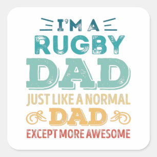 Phantastisch Rugby Vater Fathers Day Funny Gift Quadratischer Aufkleber