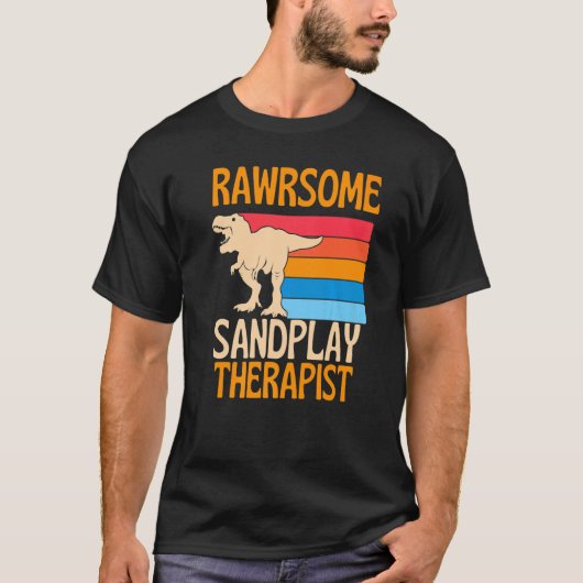 Phantastisch Sandplay Therapist Dinosaur T-Shirt (Vorderseite)