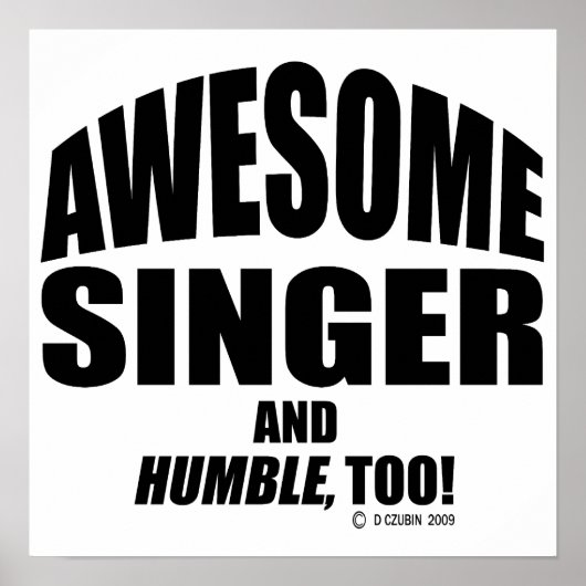 Phantastisch Sänger Poster (Vorne)