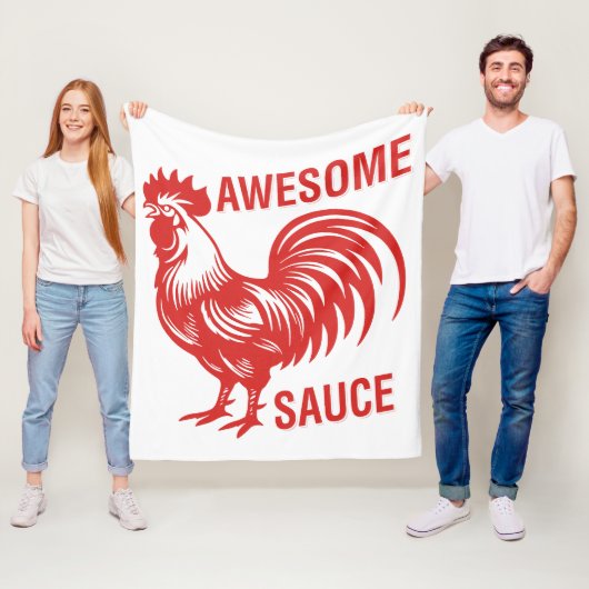 Phantastisch Sauce Rooster Funny Fleecedecke (Beispiel)