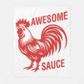 Phantastisch Sauce Rooster Funny Fleecedecke (Vorderseite)
