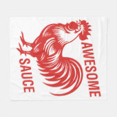 Phantastisch Sauce Rooster Funny Fleecedecke (Vorderseite (Horizontal))