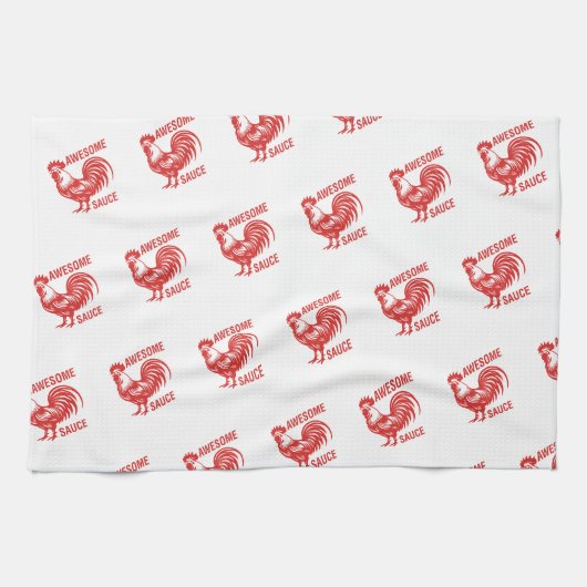 Phantastisch Sauce Rooster Funny Geschirrtuch (Horizontal)