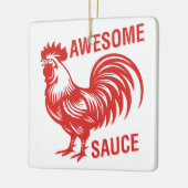 Phantastisch Sauce Rooster Funny Keramikornament (Links)