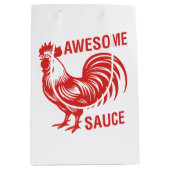 Phantastisch Sauce Rooster Funny Mittlere Geschenktüte (Vorderseite)