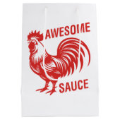 Phantastisch Sauce Rooster Funny Mittlere Geschenktüte (Rückseite)