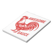 Phantastisch Sauce Rooster Funny Notizblock (Rotiert)