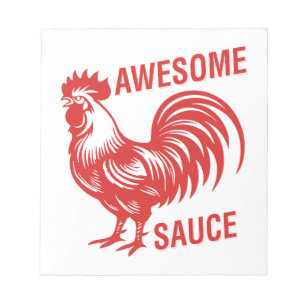 Phantastisch Sauce Rooster Funny Notizblock