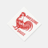 Phantastisch Sauce Rooster Funny Serviette (Ecke)