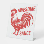 Phantastisch Sauce Rooster Funny Sockelschild (Vorderseite)