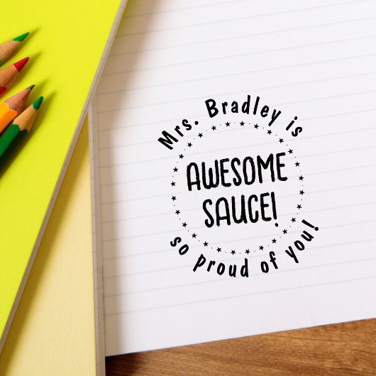 Phantastisch Sauce Teacher Personalisiert Gummistempel