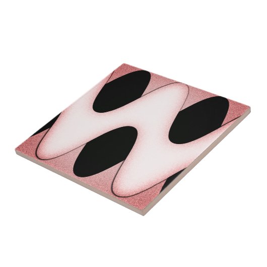 Phantastisch Schwarz mit rosa Wellen Fliese (Seite)