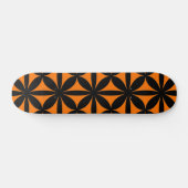 Phantastisch Schwarz/Orange Moderne / Retro-Print Skateboard (Horizontal)