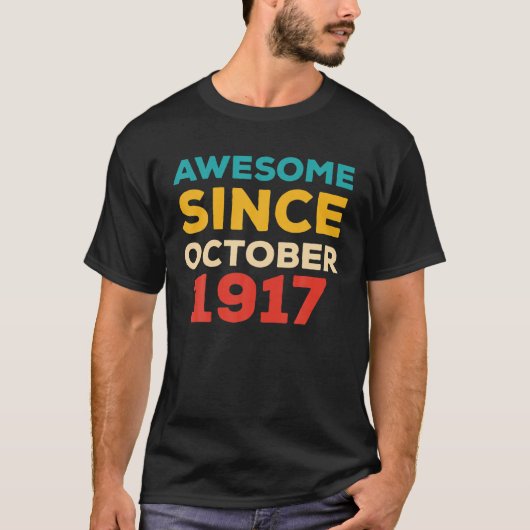 Phantastisch seit 1917 104. Geburtstag Retro T-Shirt (Vorderseite)