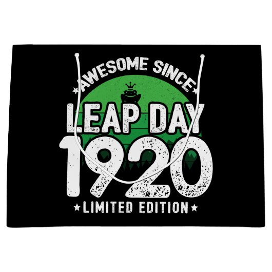 Phantastisch seit 1920 Leap Year Day Feb 29 Geburt Große Geschenktüte (Vorderseite)