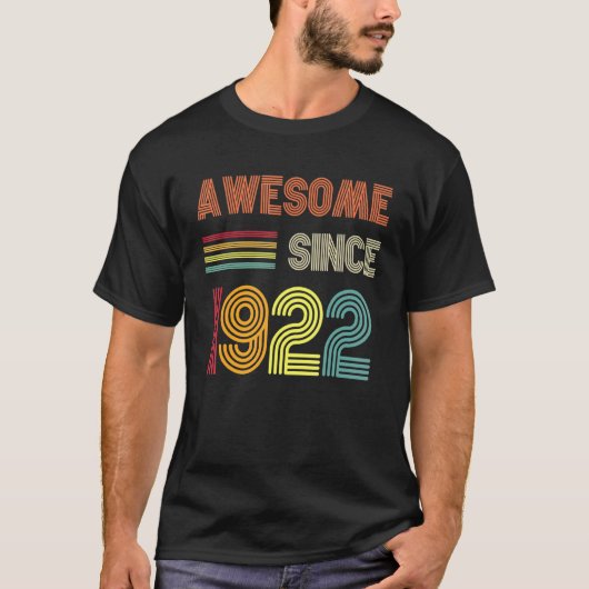 Phantastisch seit 1922 100. Geburtstag Retro T-Shirt (Vorderseite)