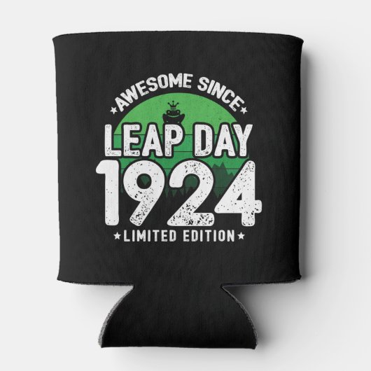 Phantastisch seit 1924 Leap Year Day Feb 29 Birthd Dosenkühler (Rückseite)