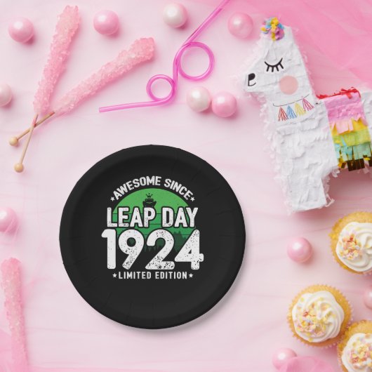 Phantastisch seit 1924 Leap Year Day Feb 29 Birthd Pappteller (Party)