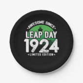 Phantastisch seit 1924 Leap Year Day Feb 29 Birthd Pappteller (Vorderseite)