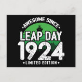 Phantastisch seit 1924 Leap Year Day Feb 29 Birthd Postkarte (Vorderseite)