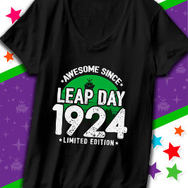 Phantastisch seit 1924 Leap Year Day Feb 29 Birthd T-Shirt