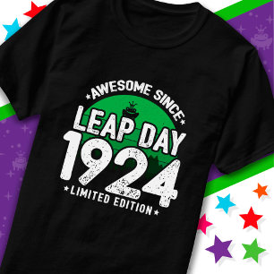Phantastisch seit 1924 Leap Year Day Feb 29 Birthd T-Shirt