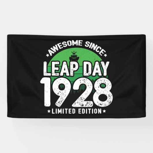 Phantastisch seit 1928 Leap Year Day Feb 29 Geburt Banner (Horizontal)