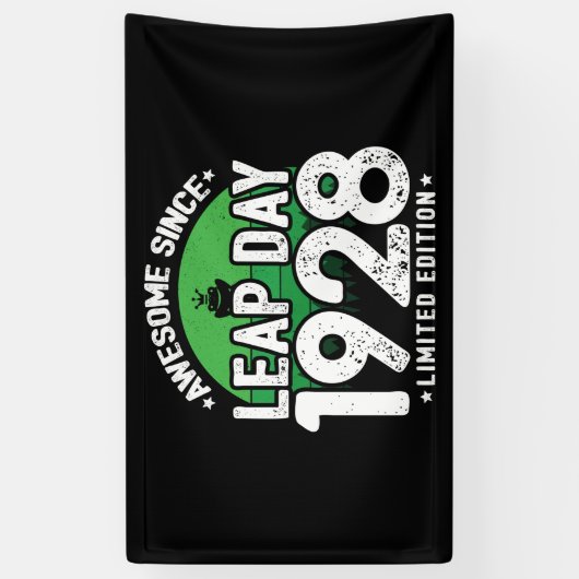 Phantastisch seit 1928 Leap Year Day Feb 29 Geburt Banner (Vertikal)