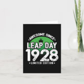 Phantastisch seit 1928 Leap Year Day Feb 29 Geburt Karte (Vorderseite)