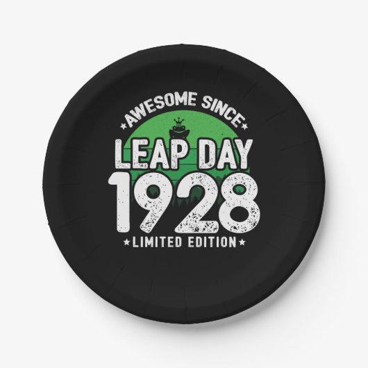 Phantastisch seit 1928 Leap Year Day Feb 29 Geburt Pappteller (Vorderseite)