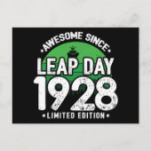 Phantastisch seit 1928 Leap Year Day Feb 29 Geburt Postkarte (Vorderseite)