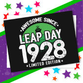 Phantastisch seit 1928 Leap Year Day Feb 29 Geburt Postkarte