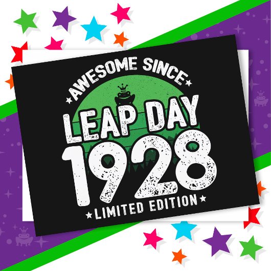 Phantastisch seit 1928 Leap Year Day Feb 29 Geburt Postkarte