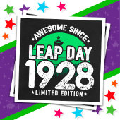 Phantastisch seit 1928 Leap Year Day Feb 29 Geburt Serviette