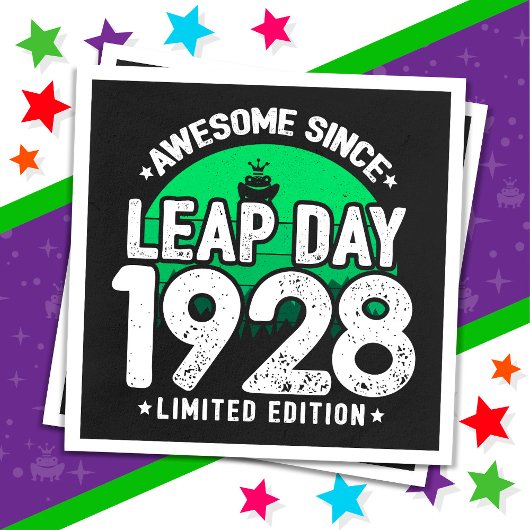 Phantastisch seit 1928 Leap Year Day Feb 29 Geburt Serviette