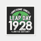 Phantastisch seit 1928 Leap Year Day Feb 29 Geburt Serviette (Vorderseite)