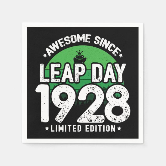Phantastisch seit 1928 Leap Year Day Feb 29 Geburt Serviette (Vorderseite)
