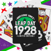 Phantastisch seit 1928 Leap Year Day Feb 29 Geburt Spielkarten