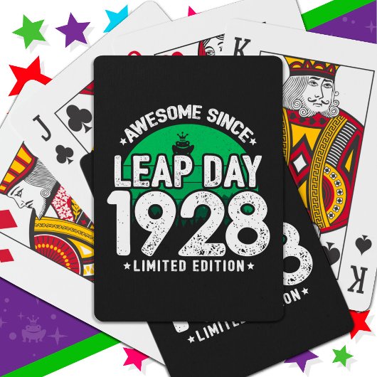 Phantastisch seit 1928 Leap Year Day Feb 29 Geburt Spielkarten