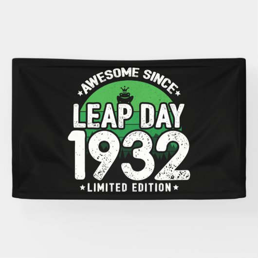 Phantastisch seit 1932 Leap Year Day Feb 29 Geburt Banner (Horizontal)