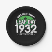 Phantastisch seit 1932 Leap Year Day Feb 29 Geburt Pappteller (Vorderseite)